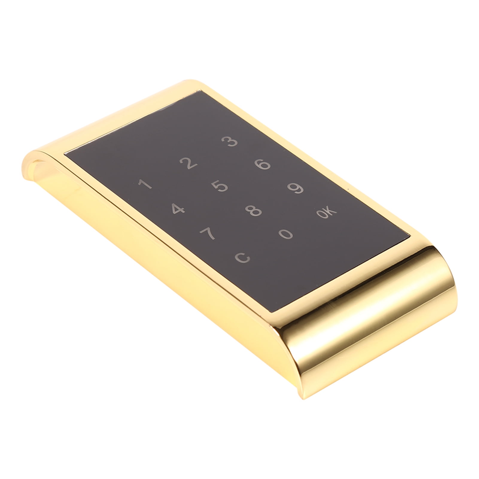 Yajisi Touch Keypad Password Key Access Lock Digital Electronic Security Cabinet Coded Locker Gold 4.5 in
