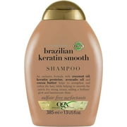 Ogx Ever Straightening + Brazilian Keratin Therapy Shampoo, For Lustrous, Shiny Hair, Paraben-Free, Sulfate-Free Surfactants, Coconut Oil, Keratin Powder,Avocado Oil And Cocoa Butter, 13 Fl Oz