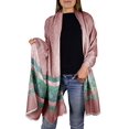 thumbnail image 1 of Peach Couture Exclusive Silky Shiny Geometric Tribal Printed Fringe Scarf, 1 of 1