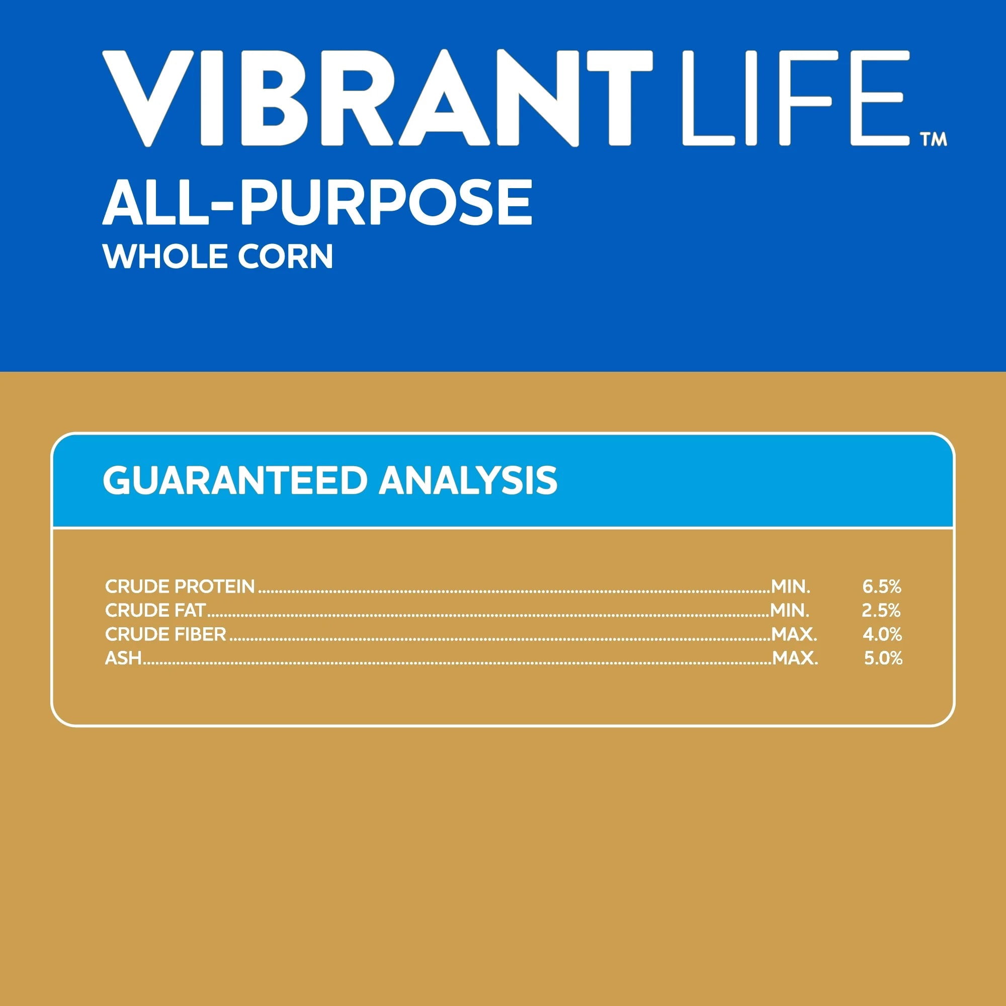Vibrant Life All-Purpose Whole Corn, 40 lb Bag
