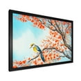 thumbnail image 2 of Beautiful Orange Bird Sitting On Flowering Branch 32 in x 24 in Framed Painting Canvas Art Print, by Designart, 2 of 4