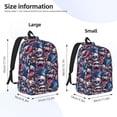 thumbnail image 2 of Rocae rock Skull blue record for Canvas College Laptop Backpack for Men Women-Small, 2 of 5
