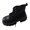 Black, variant on Beige Womens Fall Winter Chunky Heel Ankle Boots Round Toe Thick Sole Casual Fashion Booties