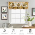 thumbnail image 6 of Kitchen Valances for Window, Vintage Farm Yellow Dwarf Sunflowers Light Filtering Rod Pocket Valance Curtain, Summer Honey &nbsp;Short Curtains Window Topper for Bedroom Bathroom Living Room 54x18in, 6 of 9