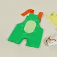 thumbnail image 4 of Infant Boy Strap Sleeveless Button Overalls Rompers Cartoon Dinosaur Shape Summer 0-24M, 4 of 10