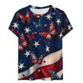 thumbnail image 4 of VerPetridure Patriotic Shirts for Women American Flag Shirt 4th of July Short Sleeve Crew Neck Graphic Tee USA Star Stripes Tops, 4 of 4