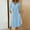 Z01#Light Blue, variant on Fesfesfes Women Dress Casual Plus Size Solid Crewneck Pockets Long Sleeve Maxi Long Dress Plus Size Button Neck 3/4 Sleeve Dress