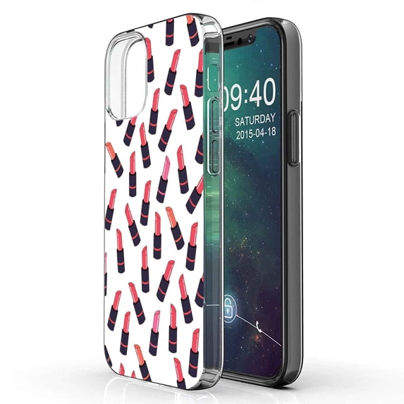 TalkingCase Slim Phone Case Compatible for Apple iPhone 12 Mini, Fashion Lipstick Print, Lightweight,Flexible,Soft, USA