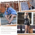 thumbnail image 6 of 5 Pairs Fishnet Tights for Women - High Waisted Thigh High Stockings, Hollow Mesh Pantyhose, Black Nylon Fishnets for Party Date Night, 6 of 6