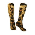 thumbnail image 3 of Zufioo Golden Leopard Glitter Print Long High Thigh Socks Knee-High Warm Stocking Women Boot Sock Leg Warmer High Socks for Daily Wear, Cosplay, 3 of 6