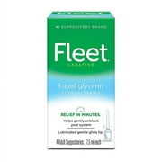 Fleet Liquid Glycerin Suppositories for Adult Constipation, 4 count (Pack of 1)