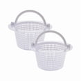 thumbnail image 1 of Replacement Basket Compatible with Above Ground Pool Skimmer (2-Pack) - Fits Through-Wall Skimmers White, 1 of 5