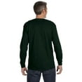 thumbnail image 2 of Gildan Heavy Cotton 5.3 oz. Long-Sleeve Men T-Shirt Forest Green 2X-Large, 2 of 3