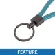 thumbnail image 3 of Llavero de Coche Único Bargains Llavero Universal con Anillo para Llaves de Fob para Casa Cuero Aleación de Zinc Azul Claro 2 Pcs, 3 of 6