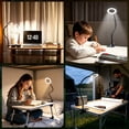 thumbnail image 7 of DAYBETTER LED Clip On Desk Lamp, 3 Light Modes & 10 Brightness Levels, 360° Flexible Neck Reading Light, USB Plug-in Clamp Lamp, for Home, Office, Study, Craft (Black), 7 of 7