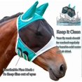 thumbnail image 2 of Horse Fly Mask Uv Protection Horse Fly Mask With Ears Net/forelock Hole/reflective Trim Stretchy Fly Mask For Horse Breathable Fine Mesh/eye Dart/hook, 2 of 5