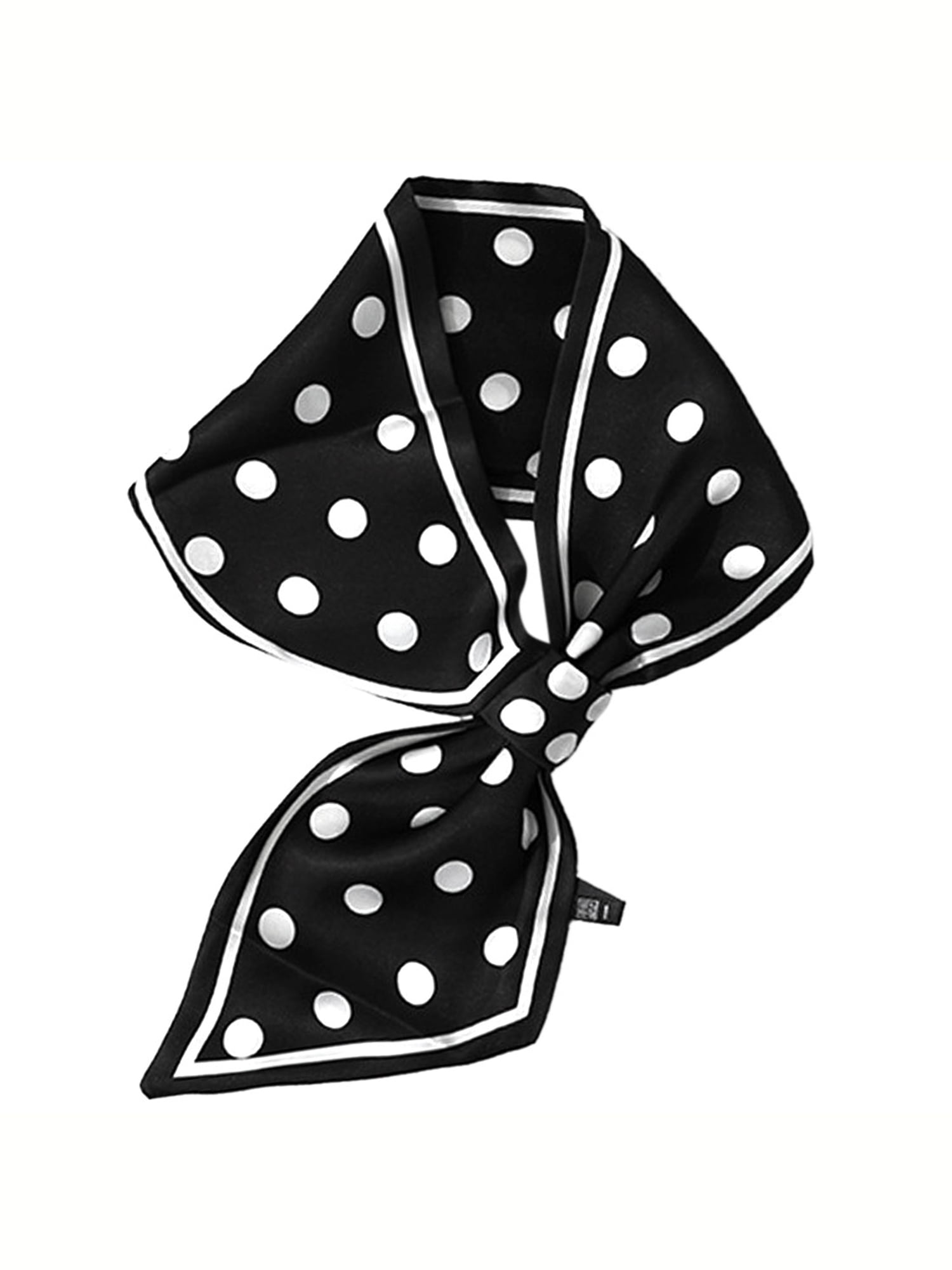 Unique Bargains - Women Classic Polka Dot Bevel Small Skinny Scarf ...