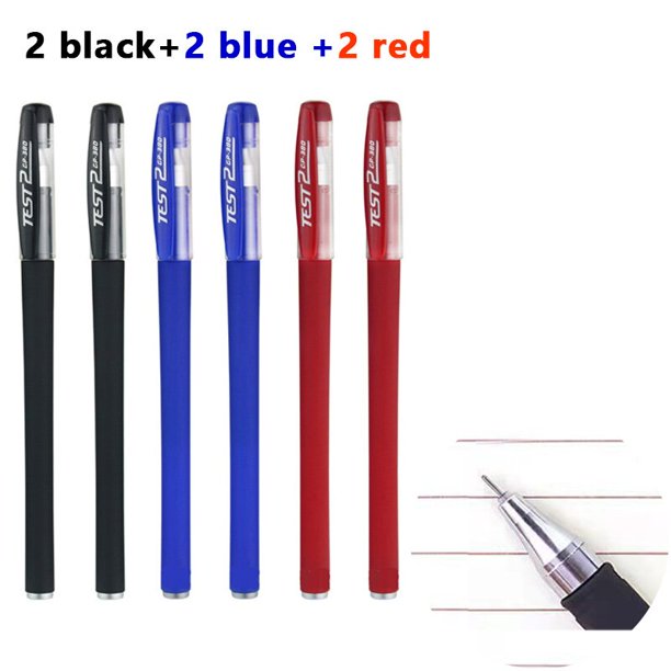 Juego de bolígrafos de Gel con punta de bala, suministros escolares y de oficina, papelería kawaii, accesorios de papelería, negro, azul y rojo, 0,5mm