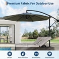 thumbnail image 2 of EastVita 10ft Patio Umbrella with Cantilever Design Cantilever Hanging Umbrella with Crank and Cross Base for Patio GardenGrey, 2 of 5