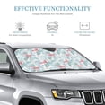 thumbnail image 2 of Wukai Tropical Flamingo Car Windshield Sunshade - Cool Reflective Sun Blocker for Small Sedans and Mini SUVs-, 2 of 7