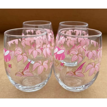 

2022 Official 148th Kentucky Oaks Stemless Wine Glass Officially Licensed 15 oz Stemless Wine Glass 4 Pack