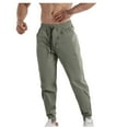 thumbnail image 1 of Pantalones largos de moda para hombre, casuales, de color sólido, con bolsillos y cintura elástica, pantalones cargo casuales para hombre., 1 of 4