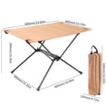 thumbnail image 3 of Mesa plegable para acampar, mesa plegable ligera de aluminio para pesca (caqui), 3 of 8