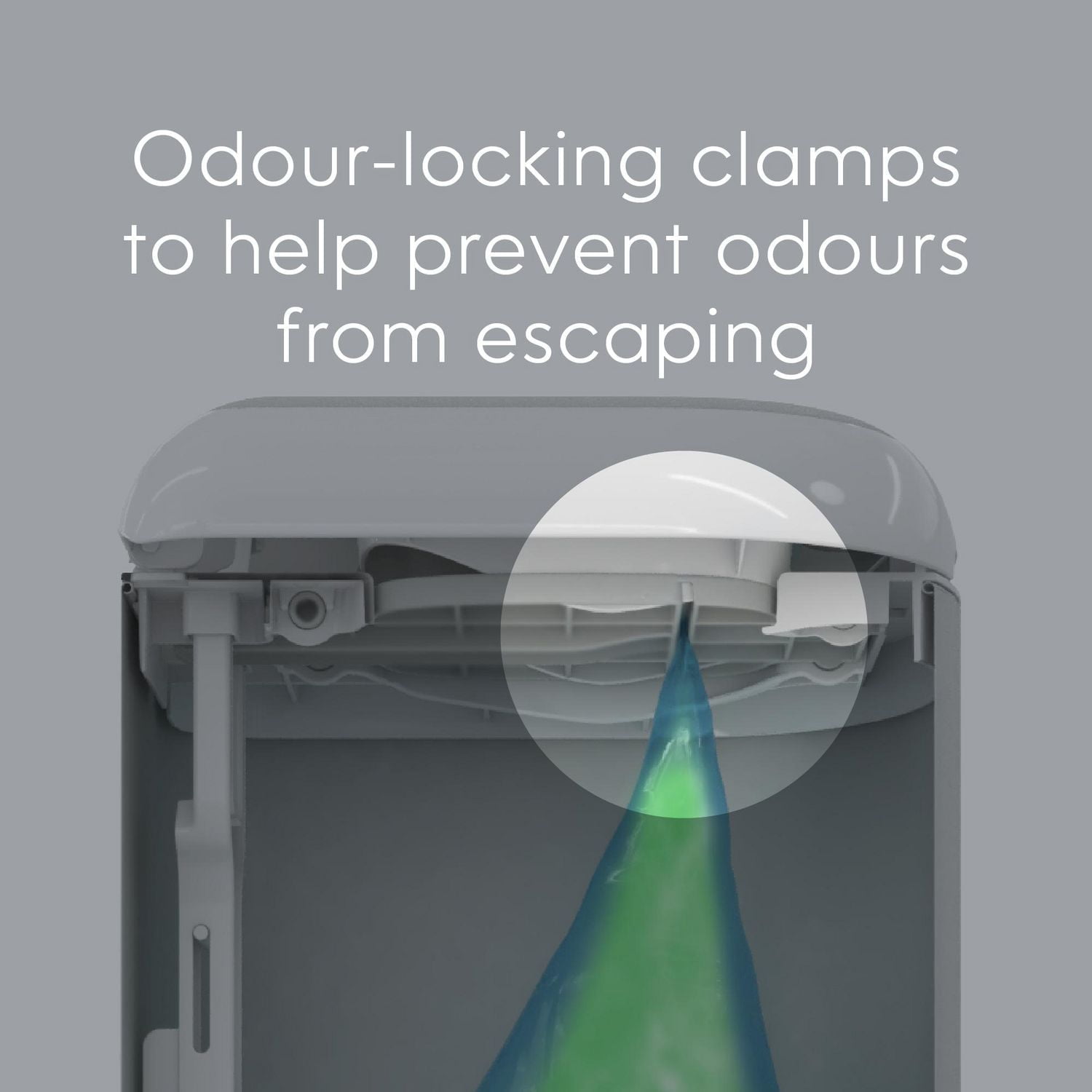 Diaper Genie Platinum Diaper Pail, Matte Gray, Stainless Steel, Foot Pedal, Odour Control