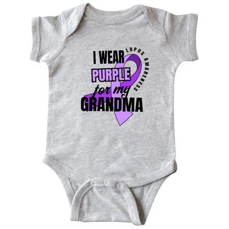 

Inktastic I Wear Purple For My Grandma Lupus Awareness Gift Baby Boy or Baby Girl Bodysuit