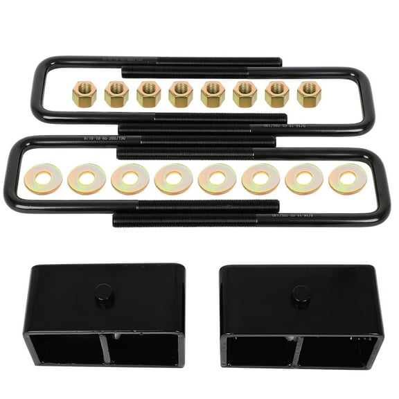 ECCPP 3" Rear Leveling Kit for 1994-2002 for Dodge for Ram 1500 2500 3500 2WD - 9/16th Pin Lift Blocks with Square Bend U-Bolts Kit