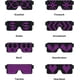 thumbnail image 2 of Gafas LED rosas que iluminan las gafas dinámicas de fiesta Festival Navidad USB recargable LED Rave gafas intermitentes brillantes, 2 of 5