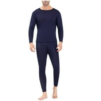 qelini Fleece Lined Thermal Underwear for Men Seamless Long Sleeve Base Layer Long Johns Cold Weather Warm Top Bottom Set