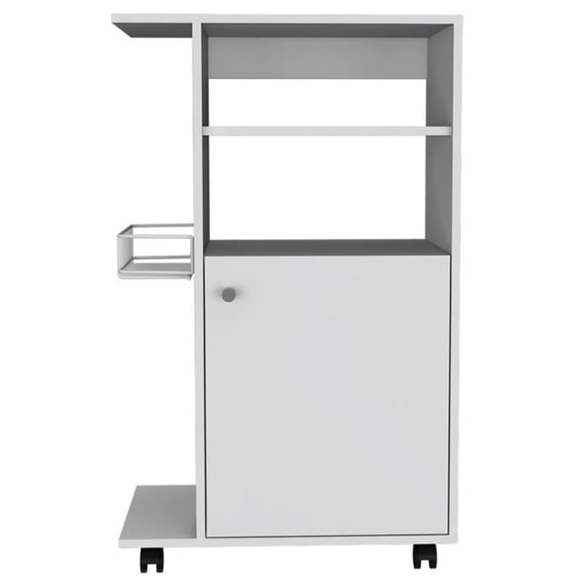 TUHOME Clip Kitchen Cart Engineered Wood Kitchen Carts in White