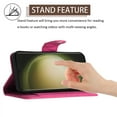 thumbnail image 3 of for Samsung Galaxy S24 Ultra Wallet Case, Elegant Card Holder Cash Slot PU Leather Kickstand Wrist Strap Wallet Shockproof Protective Flip Women Girls Case Cover for Samsung Galaxy S24 Ultra, Rose, 3 of 7