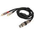 thumbnail image 4 of Cable divisor XLR hembra a doble RCA macho Y, chapado en oro, hembra XLR de 3 pines a doble RCA macho, adaptador estéreo, Cable de micrófono, 4 of 5