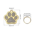 thumbnail image 2 of Uxcell Etiquetas de Identificación para Mascotas en Forma de Huella, 30x30mm Metal Personalizado Grabado de hasta 5 Líneas para Etiquetas de Identificación de Perros (Plata), 2 of 7