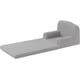 thumbnail image 3 of Para niños 2 - in - 1 couch: comfy para niños pequeños couch, fold - out convertible sofa to lounger, foam para niños chair con soft sherpa, a great gift para girls y boys (gray crown, grande), 3 of 7