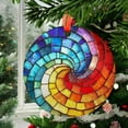 thumbnail image 2 of Colorful Rainbow Glass Spiral Suncatcher, Modern Circular Mosaic Wall Hanging, Mosaic Wall Art, Unique Gift for Artistic Church Decor, Ornament 2025, Holiday 2025, Holiday, 2 of 5