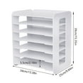 thumbnail image 2 of Desktop Organizer Paper File Holder Document Storage Rack Office Home 7 Tier, 2 of 12