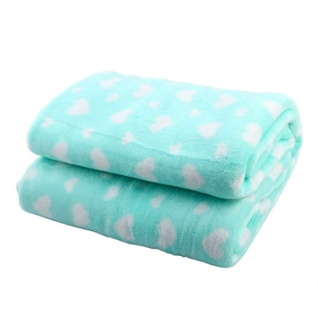 Household Hotel Flannel Heart Pattern Warm Rug Shawl Doll DIY Cloth 1.75 x 1M - Walmart.com
