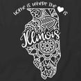 thumbnail image 2 of Home Is Where The Heart Is - Illinois T-Shirt | White Tee Gift, 2 of 5