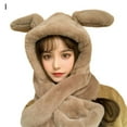 thumbnail image 1 of Plush Hat Two-in-one Lightweight Exquisite Bunny Ear Plush Hat Scarf Shooting Props, 1 of 10