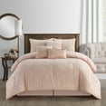 thumbnail image 5 of Nanshing Textured Geometric Pattern 7 Piece Cassy Comforter Set, Grey, King, 5 of 5