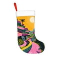 thumbnail image 2 of Disketp Retro Futuristic Landscape Christmas Stockings, Xmas Stocking for Family Holiday Season Décor, Personalized Holiday Indoor Decorations, 2 of 7