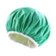 thumbnail image 1 of Gorro de ducha de doble capa con encaje y lentejuelas - Reutilizable, impermeable y elástico para bañarse, maquillarse, spa y cocinar, 1 of 1