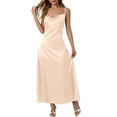 thumbnail image 1 of YFELWZ Womens Plus Size Dresses Fashion Solid Color Lock Clasp Design Beach Swimsuit Beige L, 1 of 9