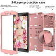 thumbnail image 7 of For Samsung Galaxy Tab A 8.0 2019 / T290 / T295 Dual layer Shockproof Heavy Duty Hybrid Silicone Kickstand Tablet Case Cover Rose Gold, 7 of 7