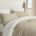 thumbnail image 2 of EVERGRACE Cross Stitch Pre-Washed Cotton Quilt Bedding Set King Size, Oversized 3 Pieces Lightweight Bedspread Coverlet for All Season, with 2 Matching Shams, Driftwood, 108"x96", 2 of 8