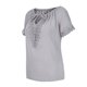 thumbnail image 5 of Moda damas Casual manga corta cuello en V sólido encaje suelto mujeres blusa Tops Pompotops  hkajfhjk457466, 5 of 9