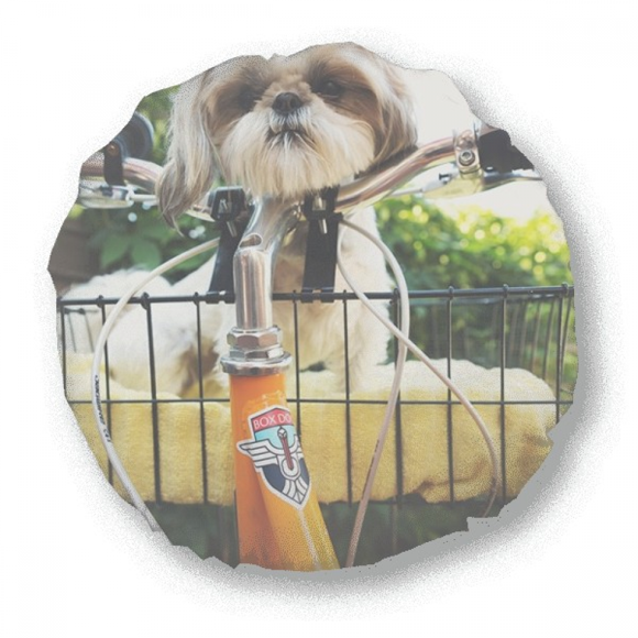 Dog Pet Animal Cute Photo Round Throw Pillow Home Decoration Cushion